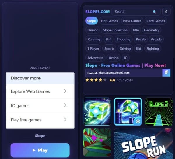 Slope Game on Desktop