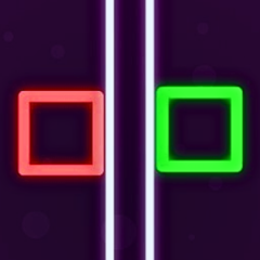 two neon boxes